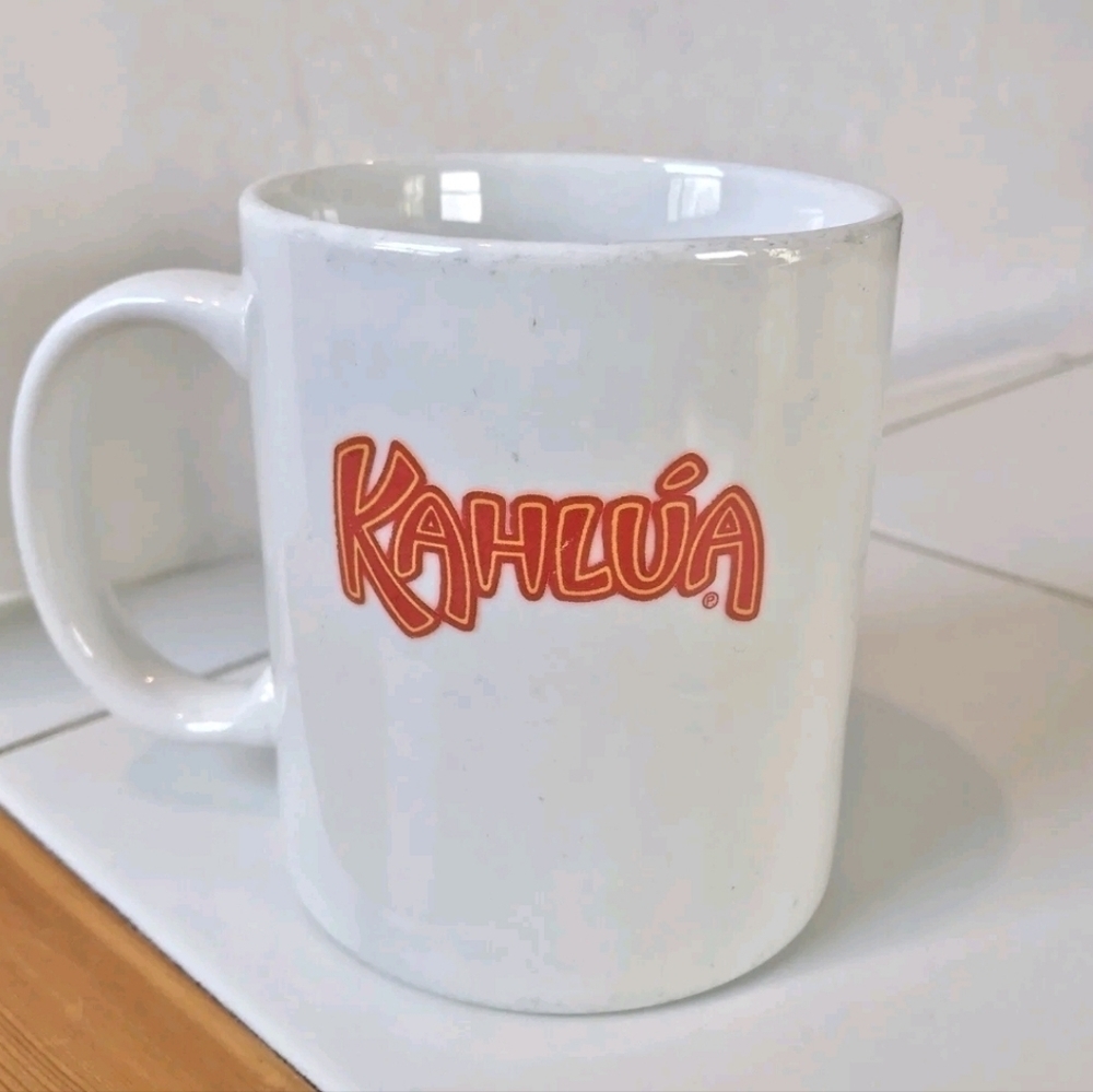 KAHLÚA Coffee Mug/Cup  Vintage White With Red Logo —